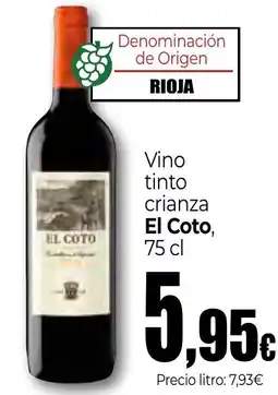 Unide Supermercados EL COTO Vino tinto crianza oferta