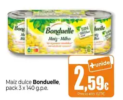 Unide Supermercados BONDUELLE Maíz dulce oferta