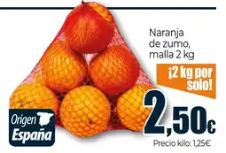 Unide Supermercados Naranja de zumo oferta