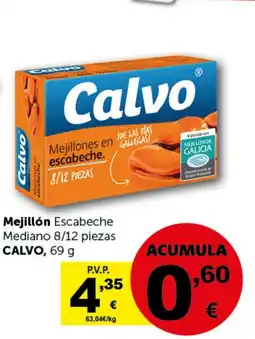 Masymas CALVO Mejillón Escabeche Mediano 8/12 piezas oferta
