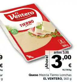 Masymas EL VENTERO Queso Mezcla Tierno Lonchas oferta