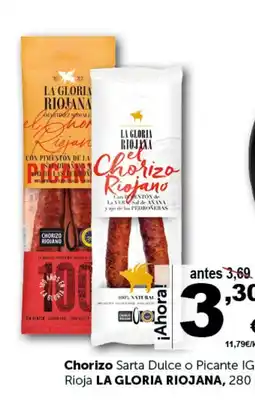 Masymas LA GLORIA RIOJANA Chorizo Sarta Dulce o Picante IGP Rioja oferta