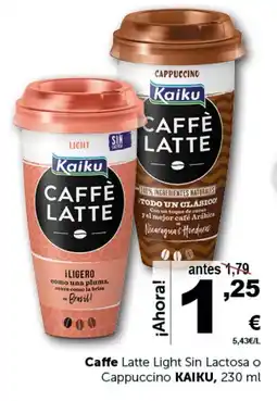 Masymas KAIKU Caffe Latte Light Sin Lactosa o Cappuccino oferta