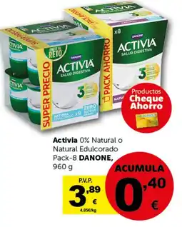 Masymas DANONE Activia 0% Natural o Natural Edulcorado oferta