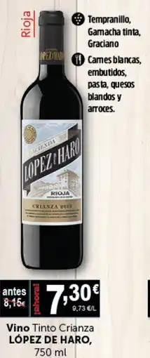 Masymas LÓPEZ DE HARO Vino Tinto Crianza oferta