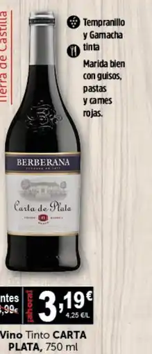 Masymas CARTA PLATA Vino Tinto oferta