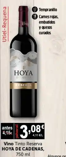 Masymas HOYA DE CADENAS Vino Tinto Reserva oferta