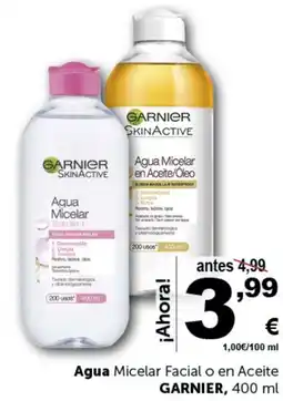 Masymas GARNIER Agua Micelar Facial o en Aceite oferta