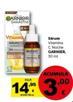 Masymas GARNIER Sérum Vitamina C Noche oferta