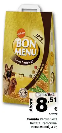Masymas BON MENÚ Comida Perros Seca Receta Tradicional oferta