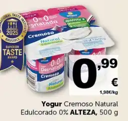 Masymas ALTEZA Yogur Cremoso Natural Edulcorado 0% oferta