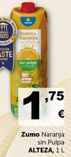 Masymas ALTEZA Zumo Naranja sin Pulpa oferta