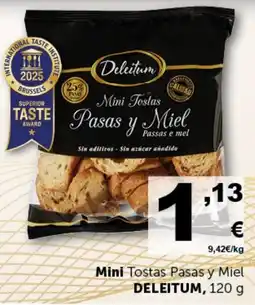 Masymas DELEITUM Mini Tostas Pasas y Miel oferta