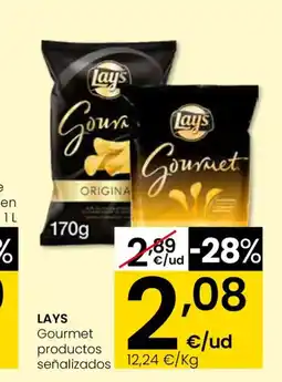 Eroski LAYS Gourmet productos señalizados oferta