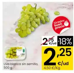 Eroski Uva blanca sin semilla oferta