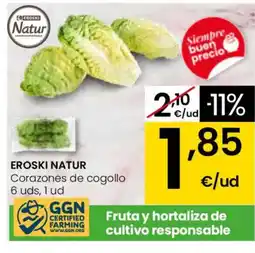 Eroski EROSKI NATUR Corazones de cogollo 6 uds, 1 ud oferta
