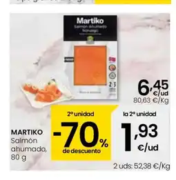 Eroski MARTIKO Salmón ahumado oferta