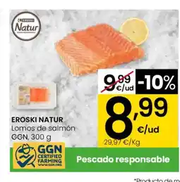 Eroski EROSKI NATUR Lomos de salmón GGN oferta
