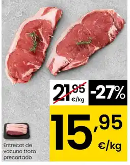 Eroski Entrecot de vacuno trozo precortado oferta