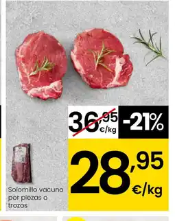 Eroski Solomillo vacuno por piezas o trozos oferta