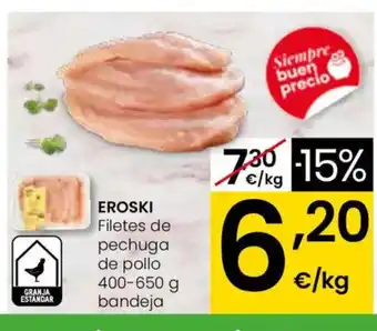 EROSKI Filetes de pechuga de pollo