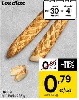 Eroski EROSKI Pan París oferta