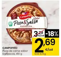 Eroski CAMPOFRÍO Pizza de carne sabor barbacoa oferta