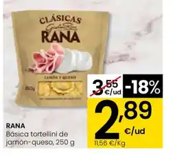 Eroski RANA Básica tortellini de jamón-queso oferta