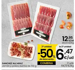 Eroski SANCHEZ ALCARAZ Jamón y paleta ibérica oferta