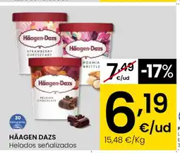 Eroski HÄAGEN DAZS Helados señalizados oferta