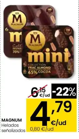 Eroski MAGNUM Helados señalizados oferta