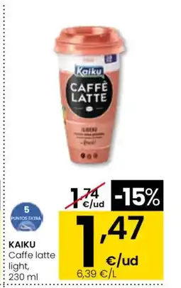 Eroski KAIKU Caffe latte light oferta