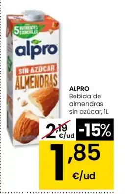 Eroski ALPRO Bebida de almendras sin azúcar oferta