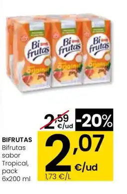 Eroski BIFRUTAS Bifrutas sabor Tropical oferta