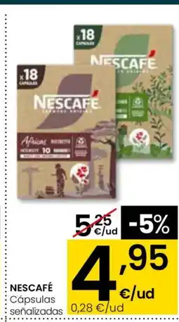 Eroski NESCAFÉ Cápsulas señalizadas oferta
