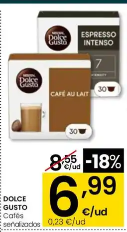Eroski DOLCE GUSTO Cafés señalizados 0,23 €/ oferta
