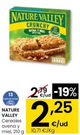 Eroski NATURE VALLEY Cereales avena y miel oferta