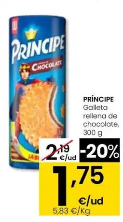 Eroski PRÍNCIPE Galleta rellena de chocolate oferta