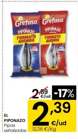 Eroski EL PIPONAZO Pipas señalizadas oferta