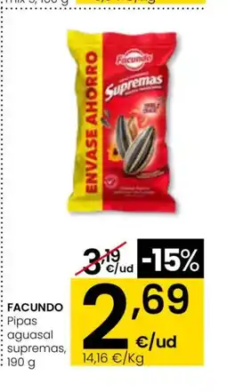 Eroski FACUNDO Pipas aguasal supremas oferta