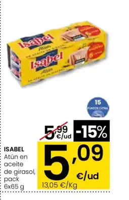 Eroski ISABEL Atún en aceite de girasol oferta