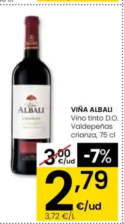 Eroski VIÑA ALBALI Vino tinto D.O. Valdepeñas crianza oferta