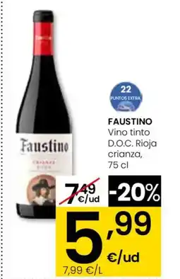 Eroski FAUSTINO Vino tinto D.O.C. Rioja crianza oferta