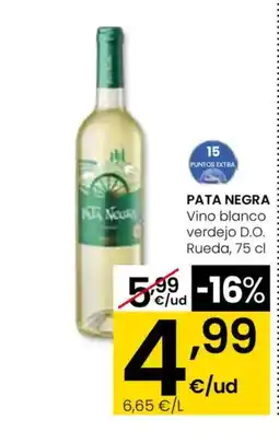 Eroski PATA NEGRA Vino blanco verdejo D.O. Rueda oferta
