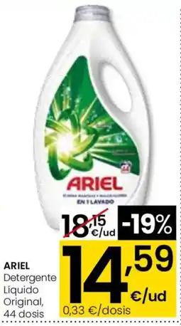 Eroski ARIEL Detergente Líquido Original 44 dosis oferta