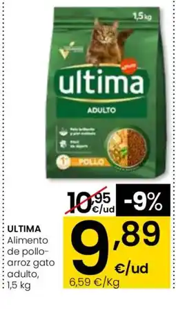 Eroski ULTIMA Alimento de pollo- arroz gato adulto oferta