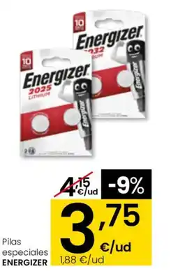 Eroski ENERGIZER Pilas especiales oferta
