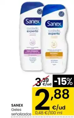 Eroski SANEX Geles señalizados oferta