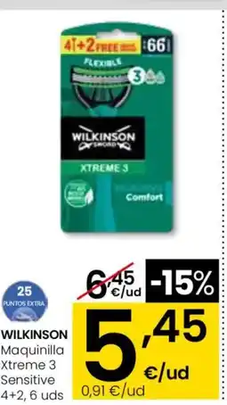 Eroski WILKINSON Maquinilla Xtreme 3 Sensitive oferta