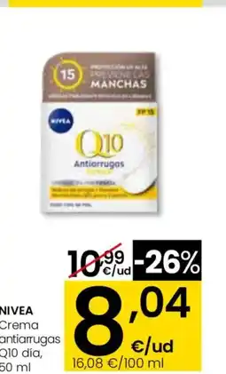 Eroski NIVEA Crema antiarrugas Q10 día oferta